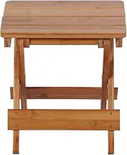 Foldable Bamboo Fishing Chair Smooth Edge for Camping and BBQ Stool Portable Outdoor Household Square Bamboo Stool