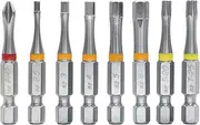 711L 8 PCS of 50mm 1/4" Hex Bits Color coded I 8 Pieces S2 Steel Philips Torx Hex Screwdriver Tips I EDC Tool Set …