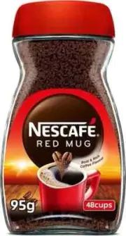 Nescafe Red Mug Caffeinated Instant Coffee Black 95 g, Free Shipping World Wide