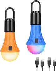 Lepro Rechargeable Camping Lights, 7 White & RGB Colour Modes, Hanging Tent Lights for Camping, Camping Lantern Rechargeable, 10 Hrs Battery Life Camping Accessories, Suit for Power Cuts, Emergency
