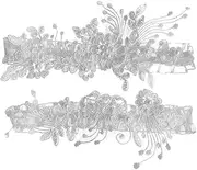 [ROMISBABA] Lace Thigh Rings Set Delicate Wedding Garters Elastic Leg Ring for Special Occasions
