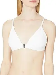 [Seafolly] Women's Fixed Triangle Bikini Top Swimsuit with Front Clip, Seaside Soiree