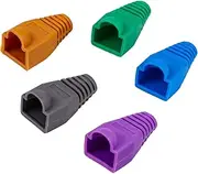 TEHAUX 100Pcs Network Plug Cover Ethernet Cable Boots Plastic Connector Boots Multiple Colors Durable Protection for Cable Head Bending for Easy Identification