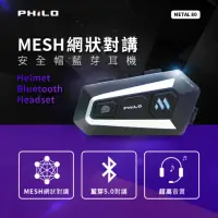 在飛比找momo購物網優惠-【Philo 飛樂】METAL80安全帽藍芽耳機(32人ME