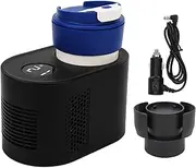 Bottle Warmer, 2 in 1 Car Cooler with Cup Holder, 0°C-60°C Car Cup Cooler Warmer, Smart Cups for Car Home Office Real Time Detection(Black)