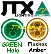 7" LED Headlights GREEN Halo Mini Cooper S Clubman Moke Morris Minor AMBER (for: Morris)