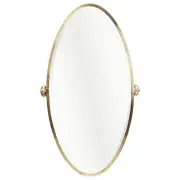Leda 60x120cm Oval Tilt Mirror, Brushed Brass