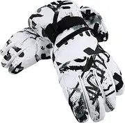 [FOMIYES] Adjustable Skiing Gloves Warm Touchscreen Multi-Purpose Outdoor Gloves Breathable Moisture Absorbent Comfort for Winter Activities