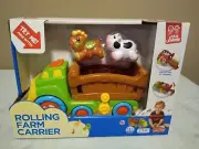 Rolling Farm Carrier Little Learner Hap-P-Kid 12+ Sounds Toy NEW