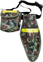 [Hemore] Tool Pouch with Belt Clip, Multi-functional Garden Tool Belt with Scissors Bag & Square Bag, Adjustable Gardening Belt for Florists, Woodwork & DIY Project