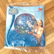 48” Inflatable Jumbo Beach Ball Bestway Splash Play Vinyl New Sealed 2009 NOS