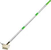 Grass Remover Tool - 2-in-1 Manual Stiff Bristle Brush | Heavy Duty Crevice Scraper Weeding Tool, Garden Weeding Scruber for Yard Lawn Patio Garden