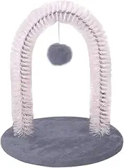 Cat Arch Self Groomer Massager, Cat Scratching Post, Cat Hair Brush Toy with Sturdy Scratcher Pad, Back Scratcher and Massager for Controlling Shedding