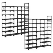 NNEAGS 2X 21-Shelf Tier Shoe Storage Shelf Space-Saving Caddy Rack Organiser wit