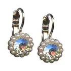 Mariana Earrings Timeless Cream Pearl & Clear Austrian Crystals Bermuda Carib...