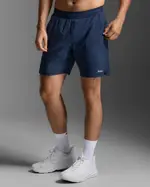 Aero 7 Inch Shorts, 2XU, XS, Midnight/Silver Reflective, Male