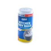 Bin Liner Kitchen Tidy Garbage Bag with Handle 12L 44cm x 45cm - 25pk Small - Wh