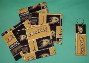 New COASTERS SET of 4 and/or KEYCHAIN key ring ANAHEIM DUCKS Hockey Team