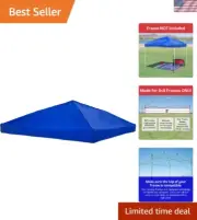 8x8 Water-Resistant Blue Canopy Replacement Cover for Easy Outdoor Setup