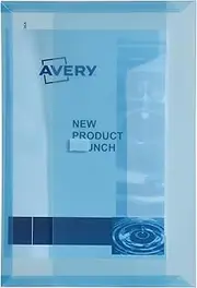 Avery Blue Transparent Plastic Document Wallet, Holds 50 Sheets (47770)