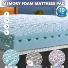 Memory Foam Mattress Topper Bamboo Cover 7Zone Cool Gel Lavender Bamboo Charcoal