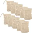 10 Pack Natural Cotton Soap Saver Bag Zero Waste Mesh Bar Soap Loofah Holder Pou