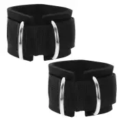 2pcs D-Ring Ankle Cuffs Leg Strength Trainer Cable Ankle Straps Gym WorkoutsAU