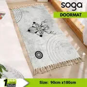 SOGA 90cm Woven Minimalist Bedroom Area Rug Carpet Home Decor