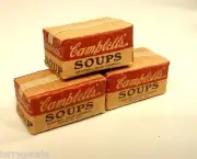 Danbury Mint Campbell's Soup Cases (3) with Pallet for your Model Train Display
