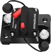 Audio Circuit Breaker | Electronic Battery Overload Protector - Waterproof Marine Circuit Breaker for Boat Trolling with Manual Reset, 12V- 48V