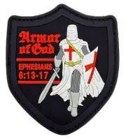 Armor of God Shield Patch [PVC Rubber -Hook Fastener -AG8]