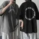 【S-5XL】字母潮牌T恤男士 INS潮流短袖夏季薄款半袖衣服寬鬆圓領OVERSIZED大學Tee 現貨