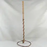 16" Arthur Hand Turned Carved Mahoe Wood Magic Wand Wizard Witch w/ Velvet Bag