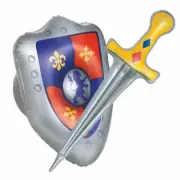 Inflatable Blow Up Sword and Shield Medieval Party Prop Favour Novelty