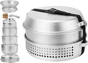 10pcs Lightweight Aluminum Alloy Camping Stove Kit for Cooking & Backpacking