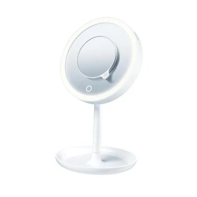 Illuminated 5X Vanity and Cosmetics Mirror, Touch Sensor 13.8"L x 7.3"W