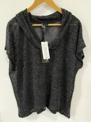 BNWT - TAKING SHAPE Size S Cowl Neck Luxe Metallic Top Ladies RRP $109.95