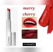 MAC Powder Kiss Velvet Blur Slim Lipstick *MERRY CHERRY* / .07 oz / New in box