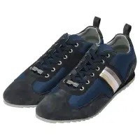 在飛比找Yahoo奇摩購物中心優惠-DOLCE&GABBANA 品牌銀牌三色斜紋造型麂皮休閒鞋(