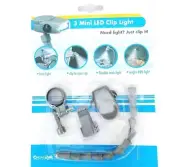Mini 3-led Clip-on Light Flexible Bike Bicycle Book Reading Cap BBQ Kit