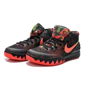 [香港代購]熱賣NIKE KYRIE 1 BHM EP IRVING 鯊魚 鋸齒籃球鞋網面 厄文一代 男生款 黑紅色