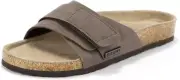 Fitory Womens Flat Suede Brown Casual Slip On Comfortable Open Toe Sandals 8