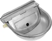 Generic Pig and Sheep Drinking Fountain Water Trough Pet Water Dispenser Outside Dog Water Bowl Farm Grade Drinking Bowl Pig Water Bowl Pig Waterer Water Pipe Bowls Silver Stainless Steel