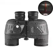 Binoculars 10x50 Marine Military Telescope Adults Waterproof with Rangefinder