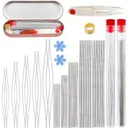 Beading Needles Set Include 60 Pcs Long Straight Beading Thread Needles + 10 ...