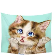 Cute Cats Art Wondering Tabby Kitten Tapestry