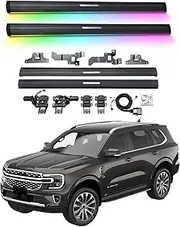 BJOHQ Electric Running Boards Compatible for Ford Everest 2022-2025 with Light, SUV, Off-Road & Pickup Trucks - Retractable Truck Steps & Nerf Bars