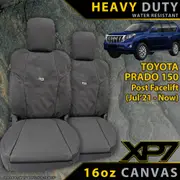 Toyota Prado 150 (July 21+) XP7 Heavy Duty Canvas 2x Front Seat Covers (Made to Order)