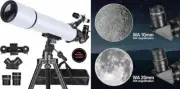 Telescopio para adultos de alta potencia apertura de 80 mm telescopio refractor.