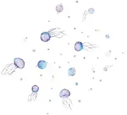 BESTOYARD 1 Sheet of Jellyfish Wall Sticker Glow in The Dark Jellyfish Wall Sticker Kids Bedroom Decorative Sticker